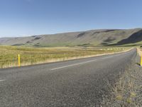 Iceland's Mountain Landscape: Road on a Slope