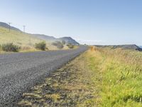 Iceland Mountain Landscape: Road, Trees, and Grass