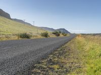 Iceland Mountain Landscape: Road, Trees, and Grass