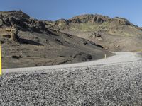 Iceland's Majestic Mountain Range: A Profile Against a Clear Sky