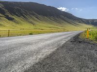 Iceland Mountain Road: A Beautiful Landscape of Grass