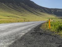 Iceland Mountain Road: A Beautiful Landscape of Grass