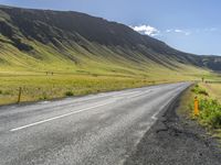 Iceland Mountain Road: A Beautiful Landscape of Grass