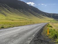 Iceland Mountain Road: A Beautiful Landscape of Grass