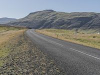 Iceland's Nature: Clear Sky, Grass, and a Slope