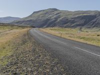 Iceland's Nature: Clear Sky, Grass, and a Slope