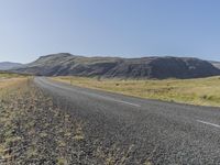 Iceland's Nature: Clear Sky, Grass, and a Slope