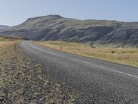 Iceland's Nature: Clear Sky, Grass, and a Slope