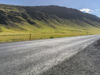 Iceland Road: Asphalt and Mountain Views