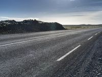 Iceland Road Landscape: Mountains and Nature