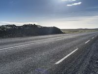 Iceland Road Landscape: Mountains and Nature