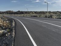 Iceland Road: Lava Slopes and Clear Skies