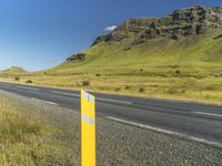 Iceland Scenic Road with Mountain, Highland, and Grass