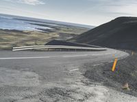 Icelandic Coastal Road: Mountains and Water Views