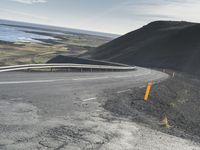 Icelandic Coastal Road: Mountains and Water Views