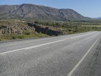 Icelandic Highlands Road Through Mountain Landscape