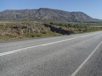 Icelandic Highlands Road Through Mountain Landscape