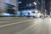 Illinois City at Night: Lights and Motion Blur