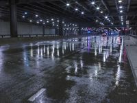 City of Illinois: Street Lights and Reflections at Night
