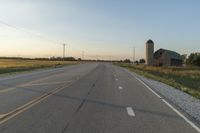 Illinois Dawn Road Rural Landscape 001