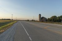 Illinois Dawn Road in Rural Landscape 002