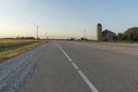 Illinois Dawn Road Rural Landscape 003