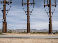 Industrial Landscape of California: Windmills and Factories