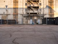 Industrial Road in Los Angeles with Clear Skies