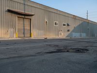 Industrial Storage: Shadows and Vegetation Enhancing the Landscape