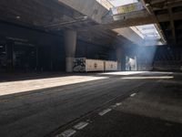 Industrial View of an Urban Underpass in Los Angeles, California