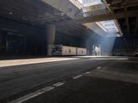 Industrial View of an Urban Underpass in Los Angeles, California
