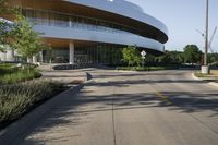 Iowa City Urban Business District with Clear Sky