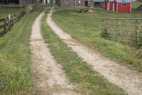 Iowa Farm: A Barn and Shed Along the Rural Road