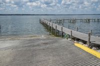 Straight Road in Iowa: Leading to a Coastal Pier