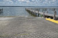 Straight Road in Iowa: Leading to a Coastal Pier