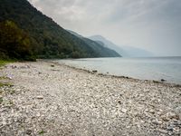 Italian Beach: A Stunning Lake View with Clouds