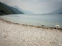 Italian Beach: A Stunning Lake View with Clouds