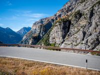 Road through the Italian Countryside: A Mountain Landscape