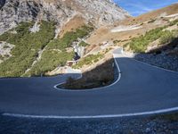 Italian Highland: A Road with Views of the Mountain Range