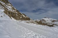 Italian Mountain Landscape: Road through Snowy Terrain