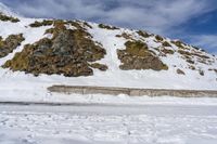 Italian Mountain Landscape Snow Road 002