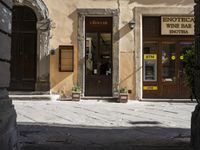 Italian Village in Tuscany with Yellow Facades