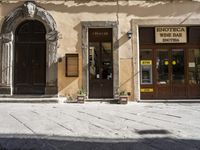 Italian Village in Tuscany with Yellow Facades