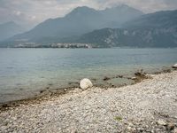 Italy Landscape Overlooking Lake with Mountain View