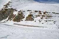 Italy Mountain Road in Snowy Highlands Landscape