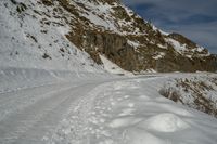 Italy's Nature Garden: Rock Wall and Snow Capped Mountain