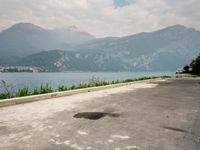 Italy Scenic Road Lake Mountains View 001