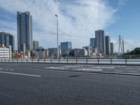 Japan's Tokyo Urban Skyline with Armco Barrier