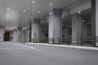 Japanese Modern Architecture at Night with Illuminated Facade