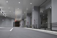 Japanese Modern Architecture at Night with Illuminated Facade